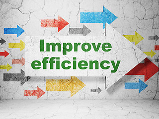 Image showing Finance concept: arrow with Improve Efficiency on grunge wall background