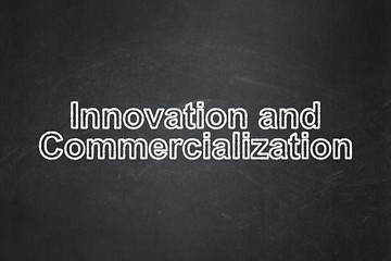 Image showing Science concept: Innovation And Commercialization on chalkboard background