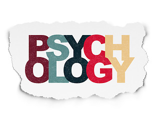 Image showing Health concept: Psychology on Torn Paper background