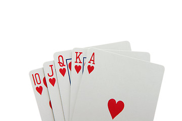 Image showing royal flush with path