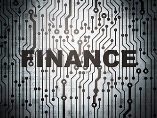 Image showing Finance concept: circuit board with Finance