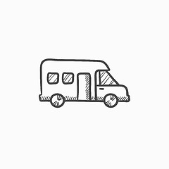 Image showing Motorhome sketch icon.