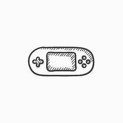 Image showing Game console gadget sketch icon.