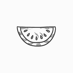 Image showing Melon sketch icon.