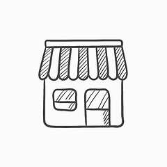 Image showing Shop sketch icon.