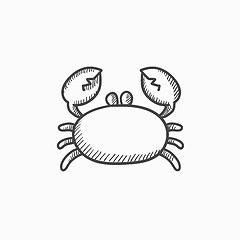 Image showing Crab sketch icon.