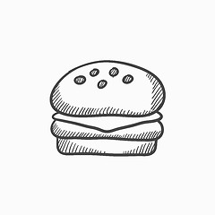 Image showing Hamburger sketch icon.