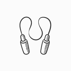 Image showing Jumping rope sketch icon.