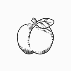 Image showing Apple sketch icon.