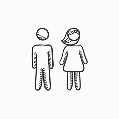 Image showing Couple sketch icon.