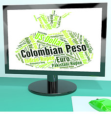 Image showing Colombian Peso Indicates Currency Exchange And Currencies