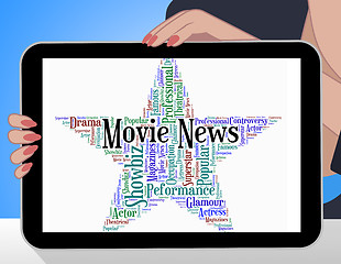 Image showing Movie News Indicates Hollywood Movies And Entertainment