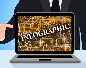 Image showing Infographic Laptop Represents Information Infographics And Design