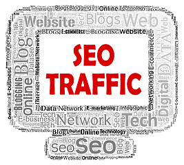 Image showing Seo Traffic Indicates Search Engine And Computers