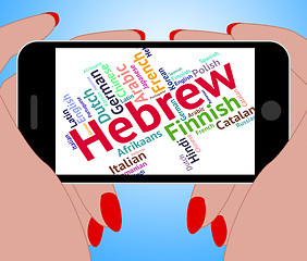 Image showing Hebrew Language Represents Word International And Text