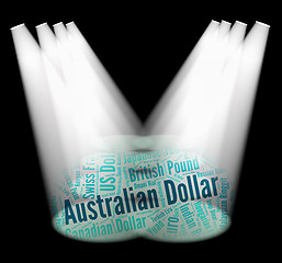 Image showing Australian Dollar Means Worldwide Trading And Currencies