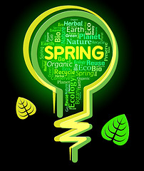 Image showing Spring Lightbulb Represents Outdoors Green And Springtime