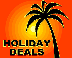 Image showing Holiday Deals Represents Offer Discount And Promotion