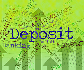 Image showing Deposit Word Means Part Payment And Advance