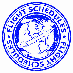 Image showing Flight Schedules Means Flying Departures And Planning