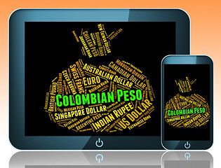 Image showing Colombian Peso Means Worldwide Trading And Coinage