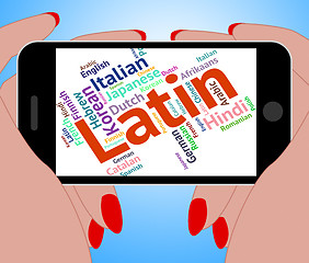 Image showing Latin Language Represents Wordcloud Vocabulary And Lingo