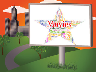 Image showing Movies Star Represents Motion Picture And Entertainment