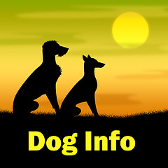 Image showing Dog Info Indicates Dogs Canine And Landscape