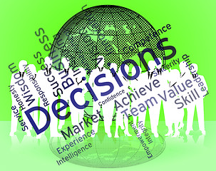 Image showing Decision Words Indicates Choice Choices And Deciding