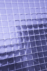 Image showing metallic net in glass