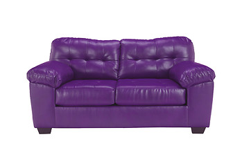 Image showing Violet sofa on white background