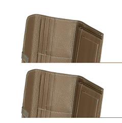 Image showing old leather wallet isolate