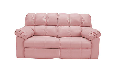 Image showing Pink sofa on white background