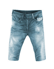 Image showing Jeans shorts on a white background