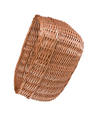 Image showing Empty wooden fruit or bread basket 