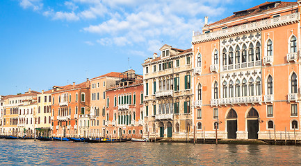 Image showing 300 years old venetian palace facade from Canal Grande