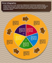 Image showing circular infographic design template