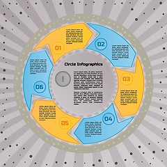 Image showing circular infographic design template