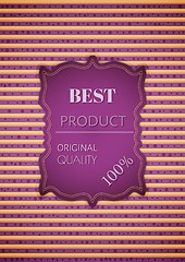 Image showing best product stamp on striped background