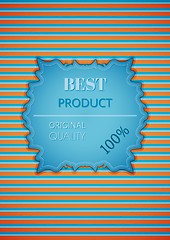 Image showing best product stamp on striped background