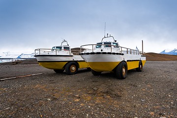 Image showing Amphibian vehicle closeup