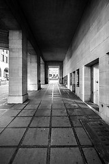 Image showing Stone hallway angle shot