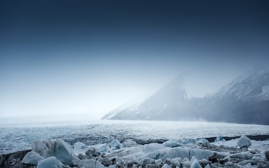 Image showing Icebergs at glacier lagoon 