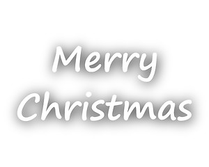 Image showing Merry Christmas greetings on white