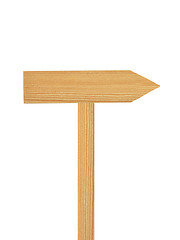 Image showing Wooden direction arrow on timber needle