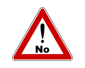 Image showing Attention sign no with exclamation mark