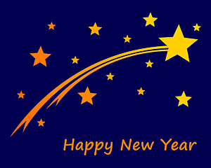 Image showing Happy New Year on blue sky