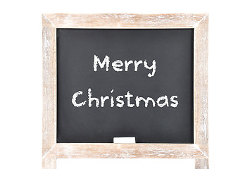 Image showing Christmas greetings on blackboard