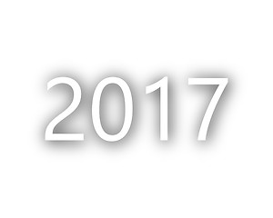 Image showing Year 2017 with shade on white