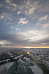 Image showing Sunset in Greenland